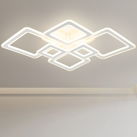 Lámpara LED Cuadrada Techo Salón ROBOX | Blanco 6 Marcos CCT