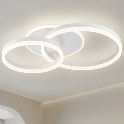 Lámpara LED Aros Circular Techo Salón LEDI | Blanco Atenuable