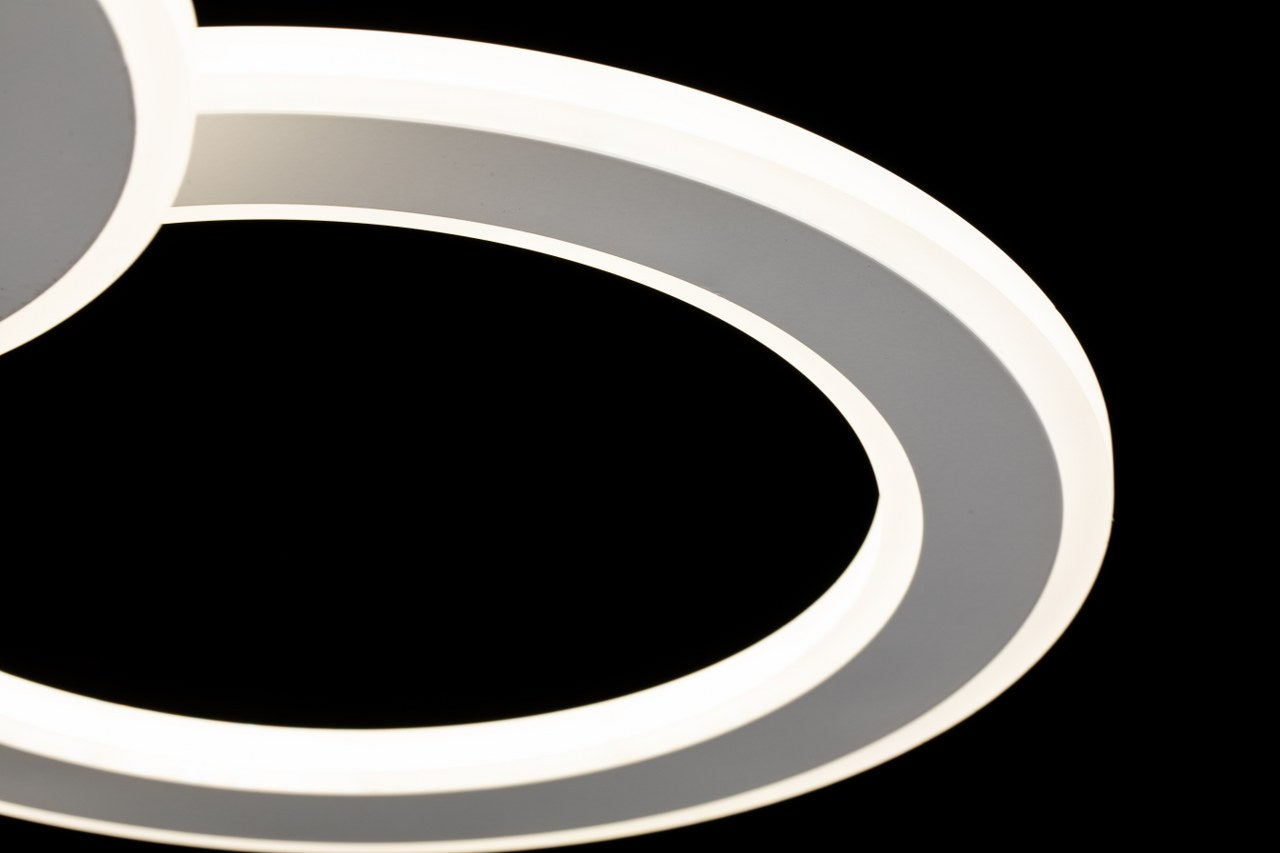 Lampara de 4 aros CCT Regulable Blanco