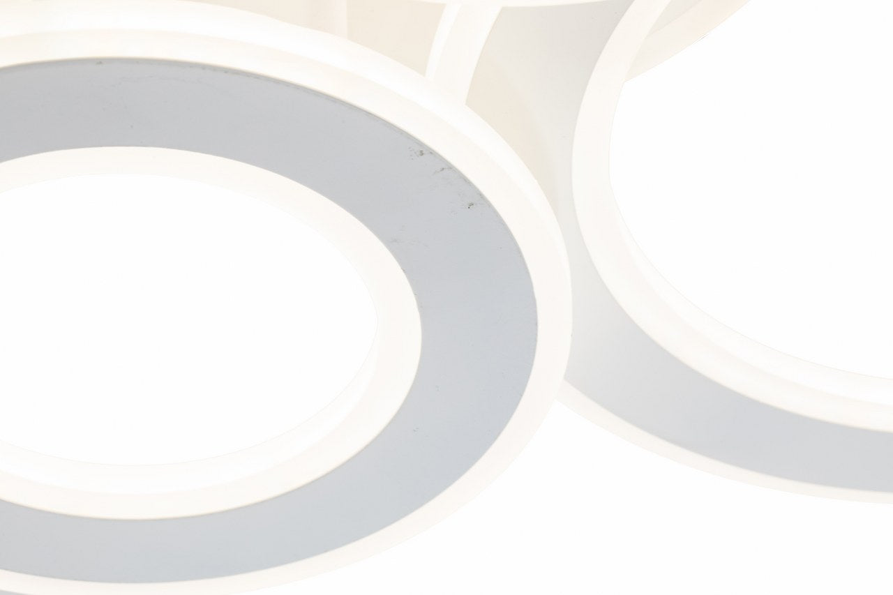 Lampara de 4 aros CCT Regulable Blanco