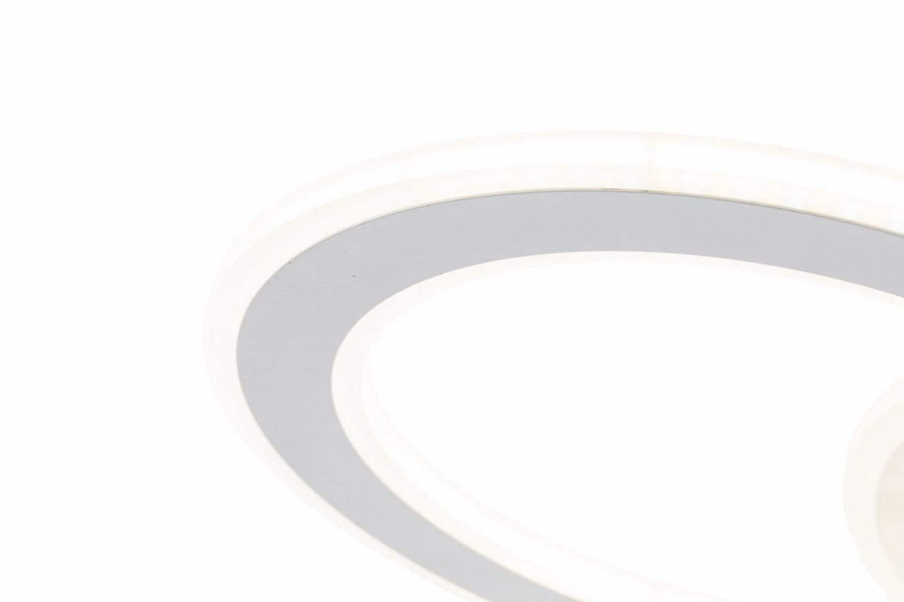 Lampara de 4 aros CCT Regulable Blanco