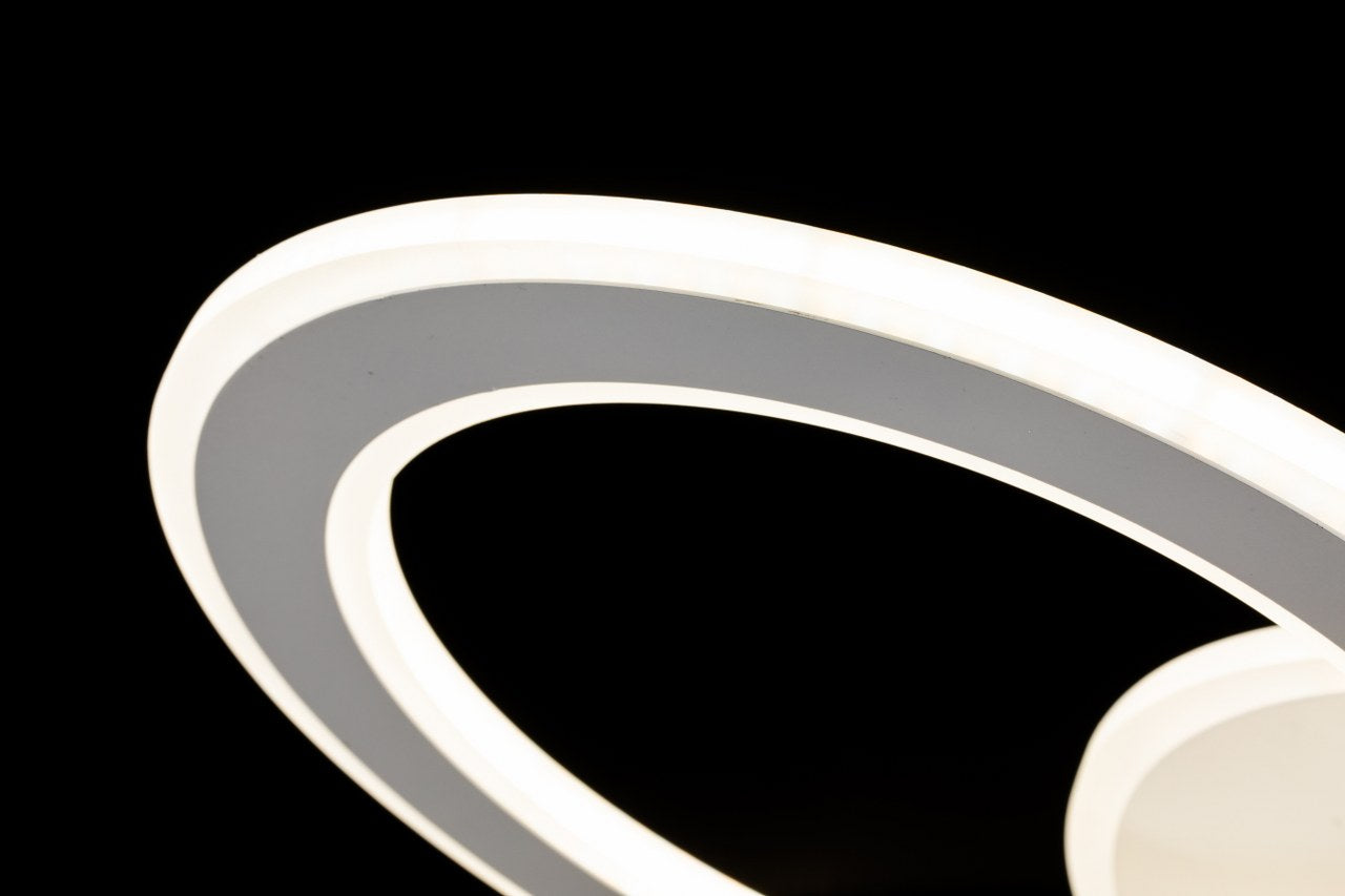 Lampara de 4 aros CCT Regulable Blanco