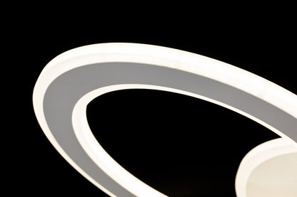 Lampara de 4 aros CCT Regulable Blanco