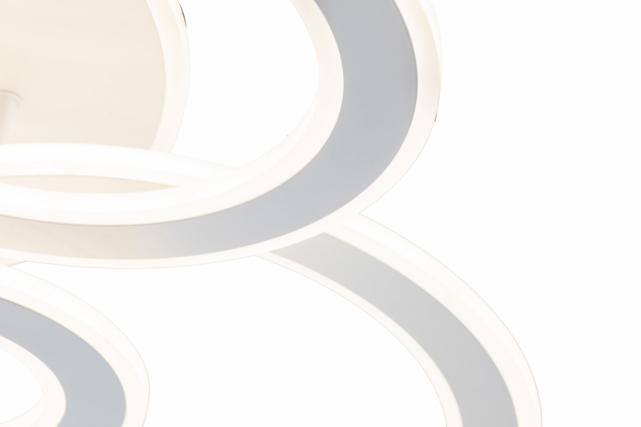 Lampara de 6 Aros Led Integrado CCT Regulable con Mando Blanco