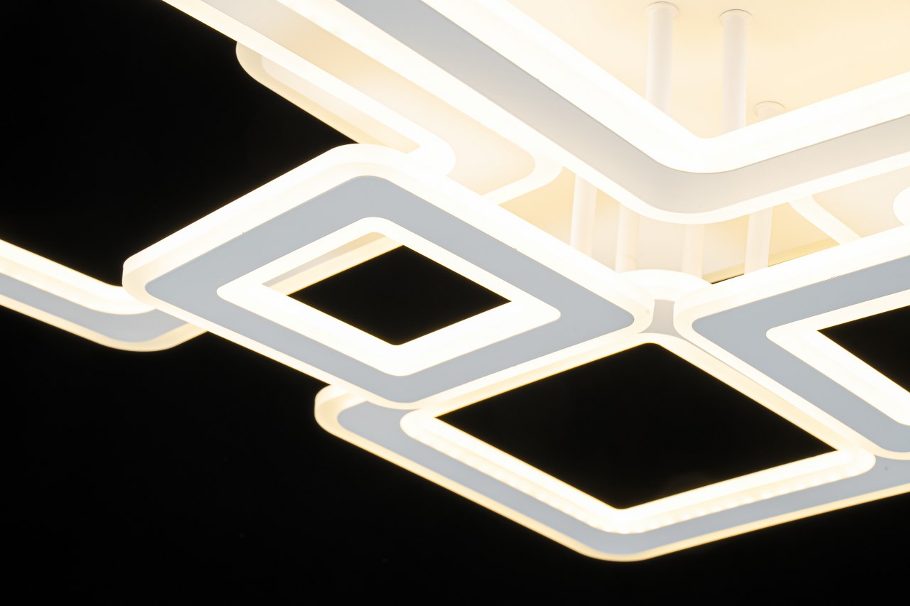 Lampara con 6 Cuadros Led Blanco