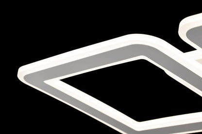 Lampara Led 4 Brazos Cuadrados Blanco