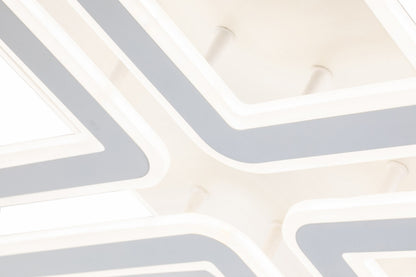 Lampara Led 4 Brazos Cuadrados Blanco