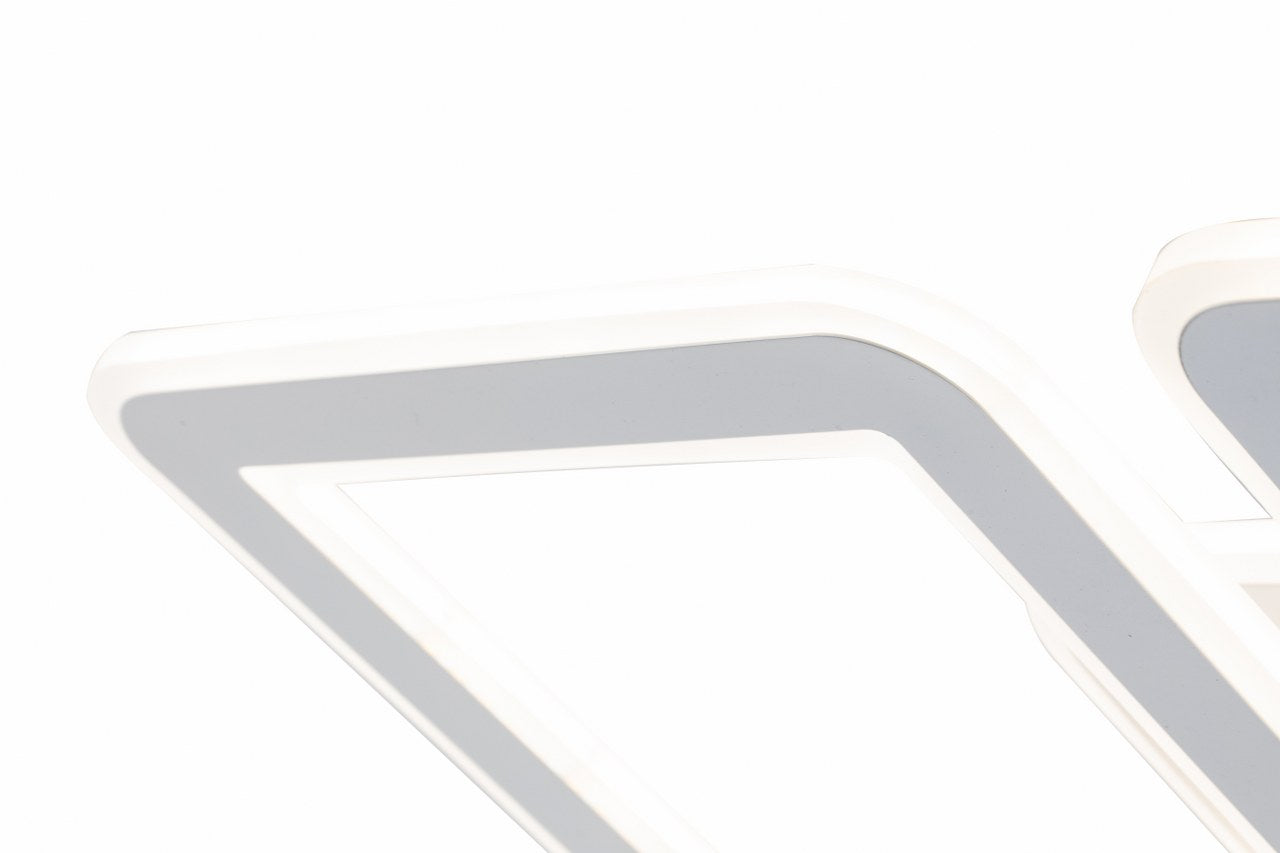 Lampara Led 4 Brazos Cuadrados Blanco