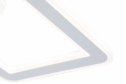 Lampara Led 4 Brazos Cuadrados Blanco