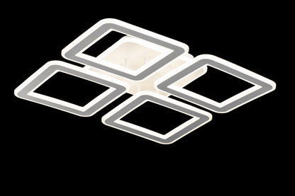 Lampara Led 4 Brazos Cuadrados Blanco