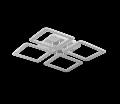 Lampara Led 4 Brazos Cuadrados Blanco