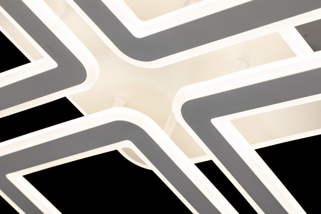 Lampara Led 4 Brazos Cuadrados Blanco