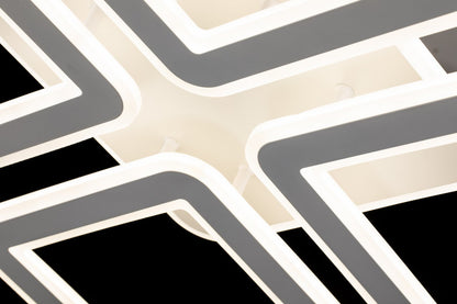 Lampara Led 4 Brazos Cuadrados Blanco