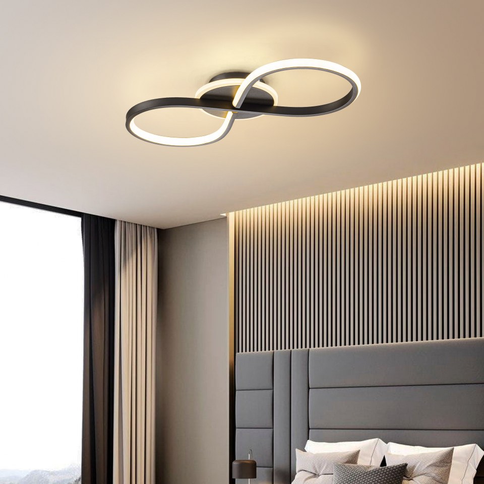 Lámpara de techo LED LOOP Negra | FL6012-C