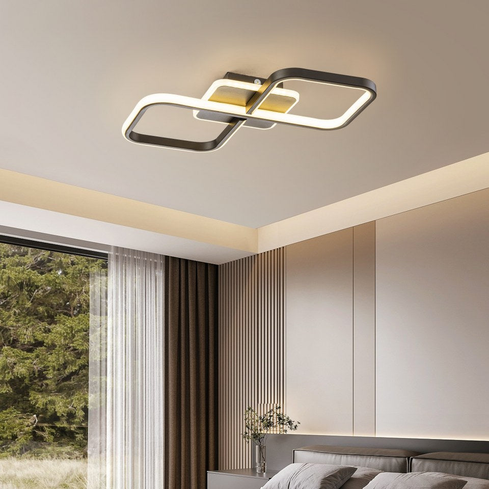 Lámpara de techo LED LOOP Negra | FL6014-C