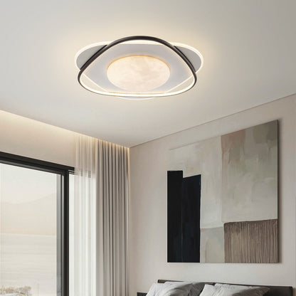 Lámpara de techo LED LUNA Blanca y Negra | FL6019-C