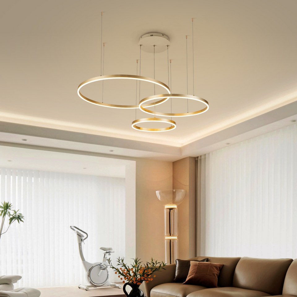 Lámpara Colgante LED Helix | Dorado CCT Atenuable - FL6037-3P