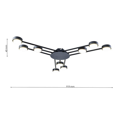 Lámpara de techo ATOM Negra | FL6041-C