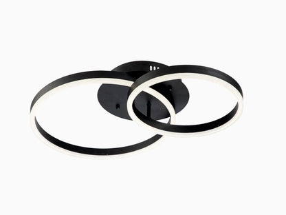 Lampara 2 Aros Led CCT Regulable Negro