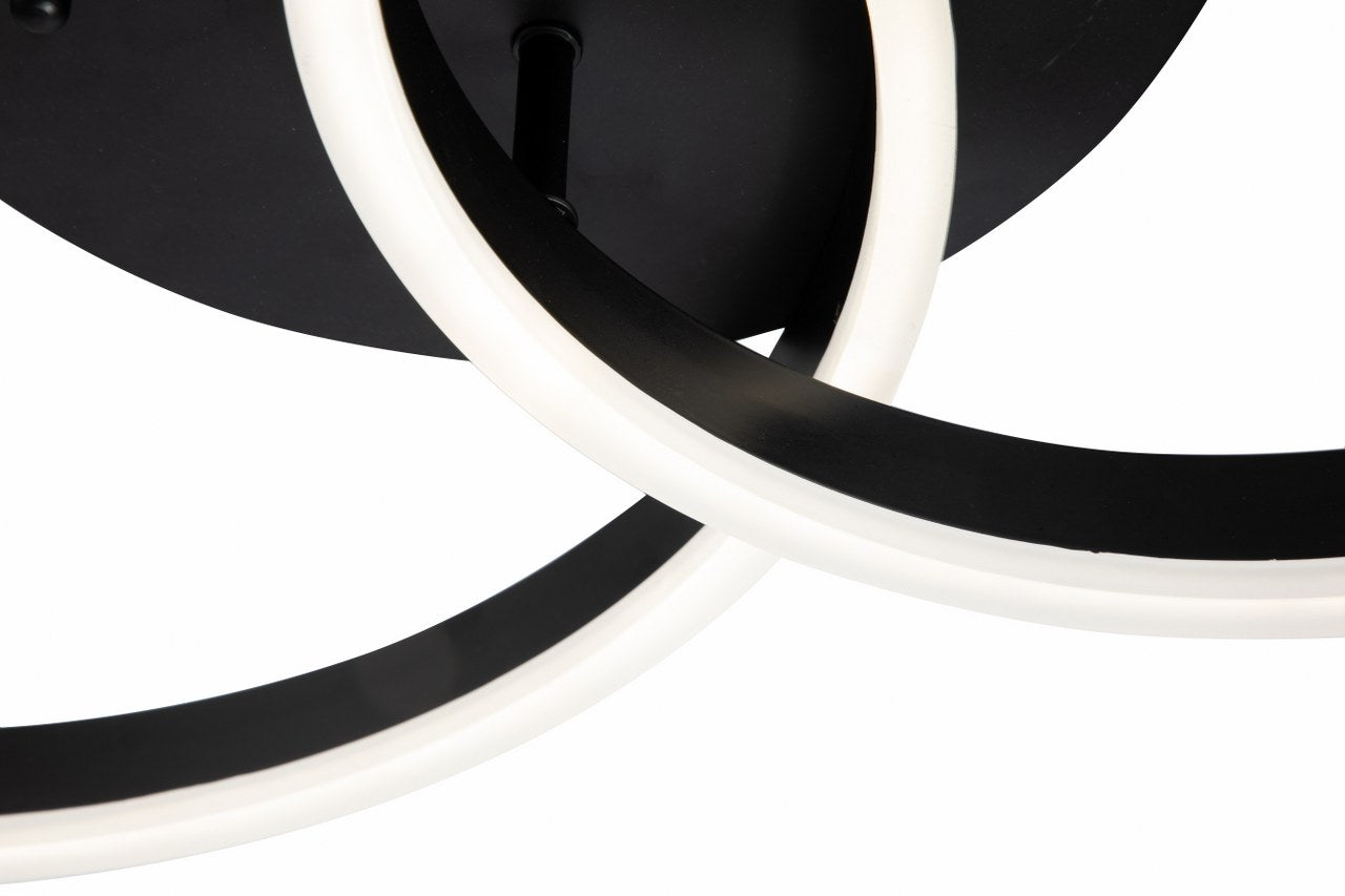 Lampara 2 Aros Led CCT Regulable Negro