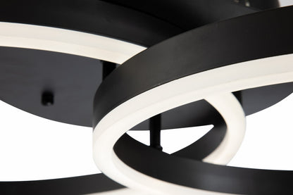 Lampara 2 Aros Led CCT Regulable Negro