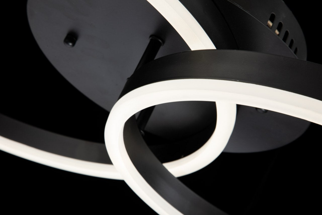 Lampara 2 Aros Led CCT Regulable Negro