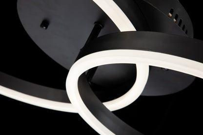 Lampara 2 Aros Led CCT Regulable Negro