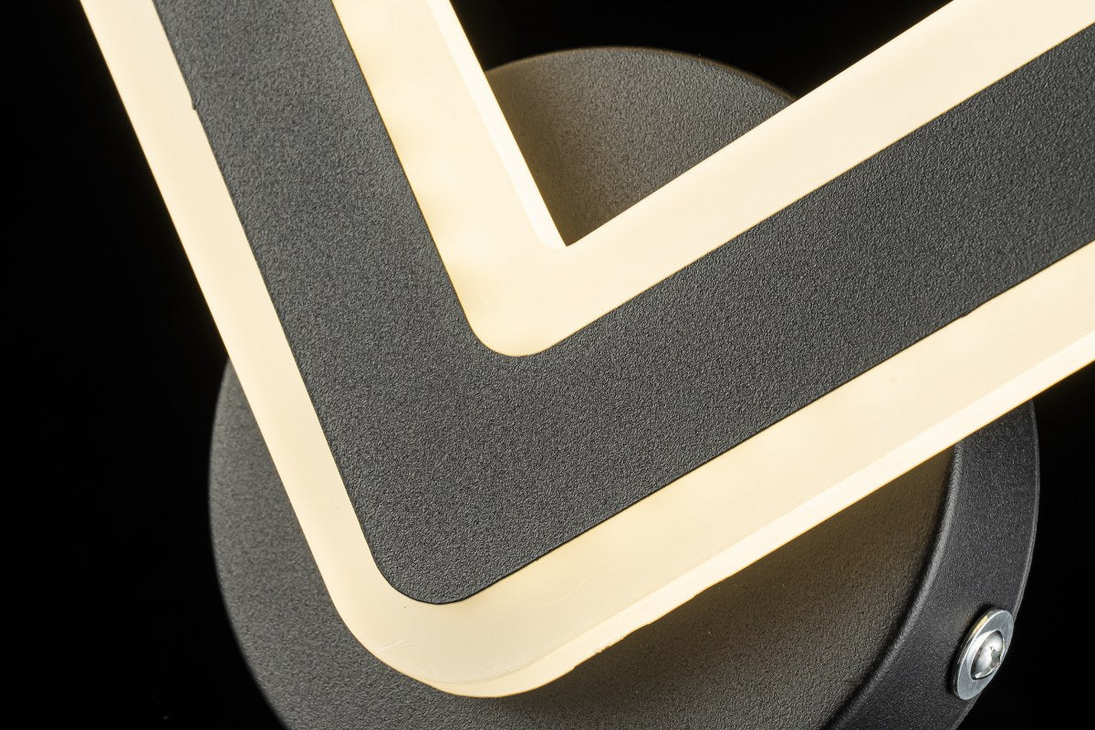 Aplique de Pared Cuadrado Led CCT Negro