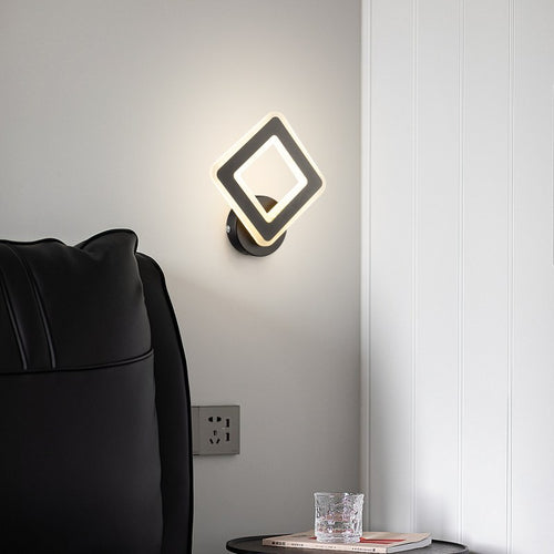 Aplique de Pared Cuadrado Led CCT Negro