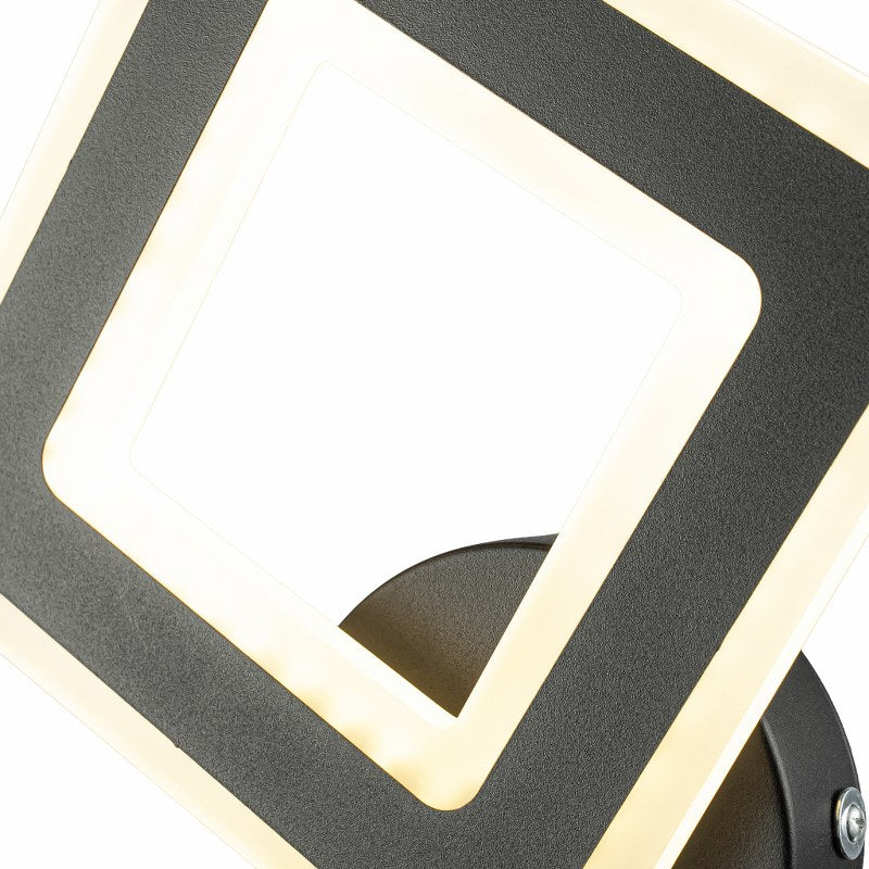Aplique de Pared Cuadrado Led CCT Negro