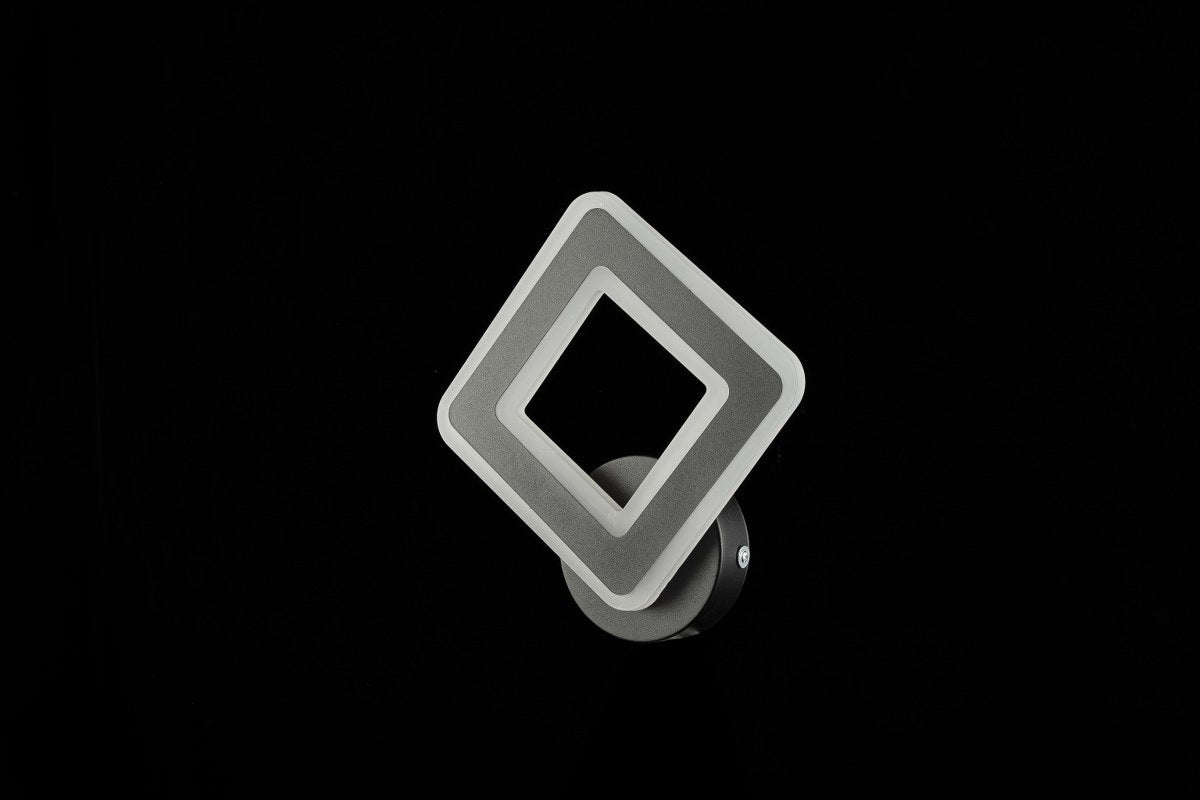 Aplique de Pared Cuadrado Led CCT Negro