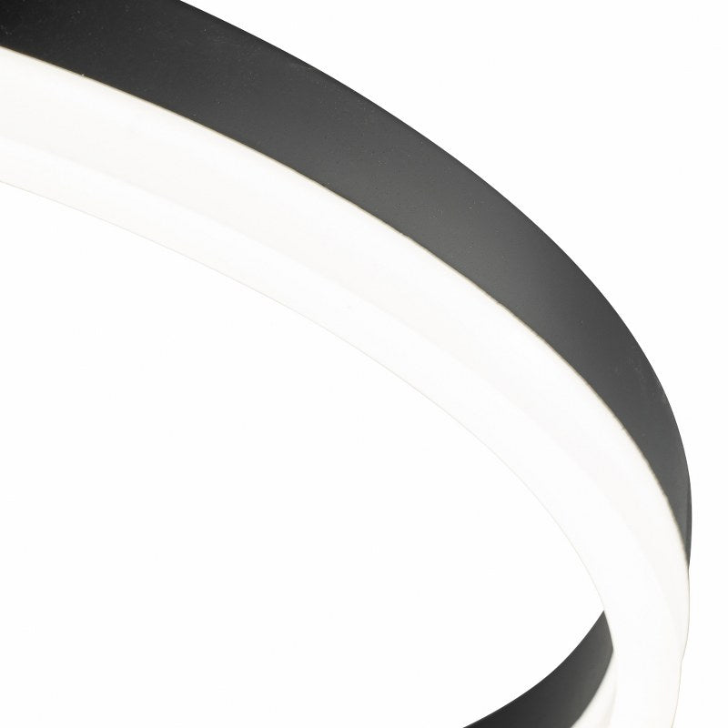 Lampara 4 Aros Led CCT Regulable Negro