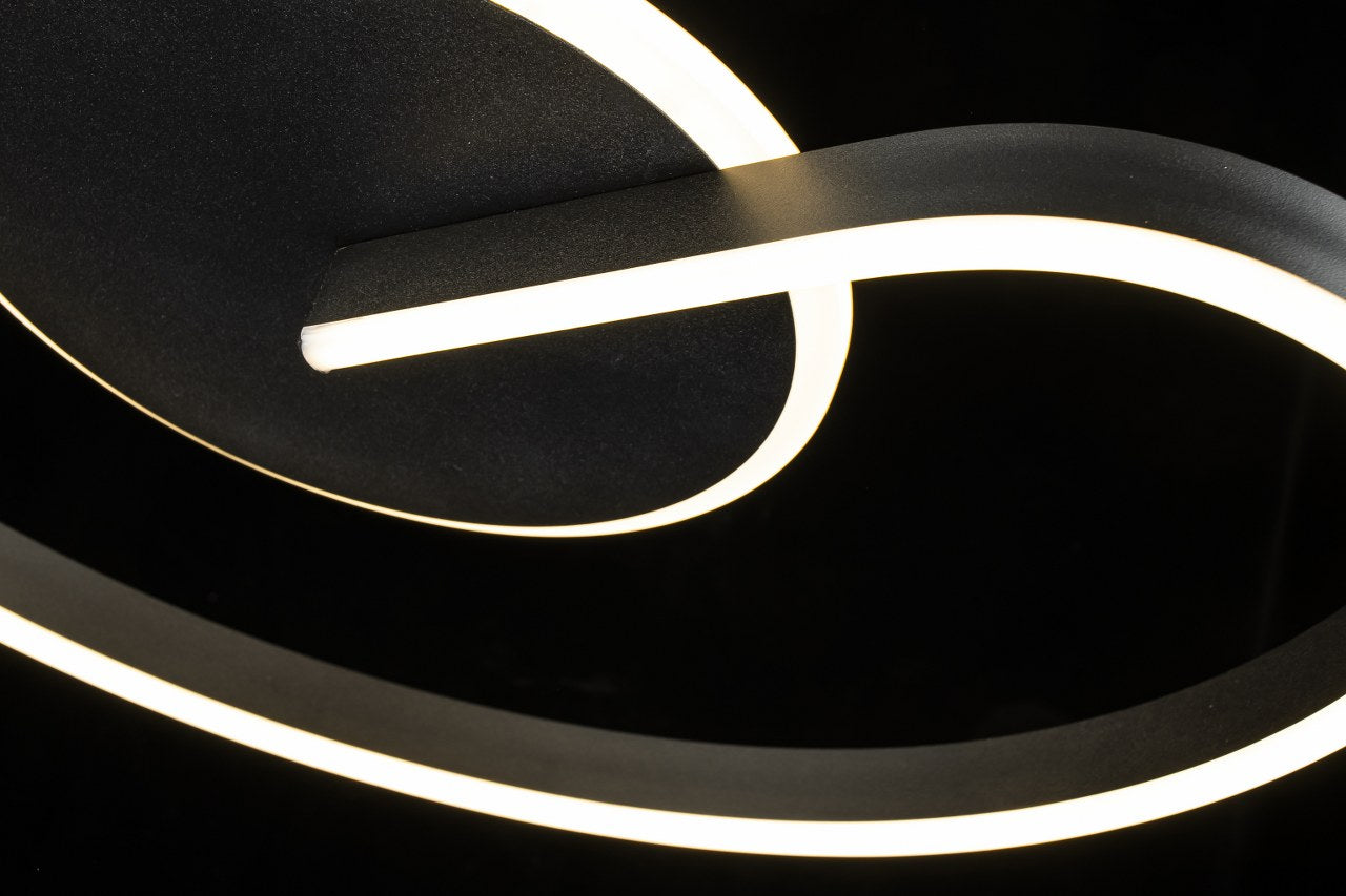 Lampara Led Spiral CCT Regulable Negro