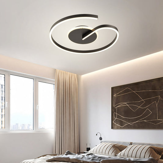 Lampara Led Spiral CCT Regulable Negro