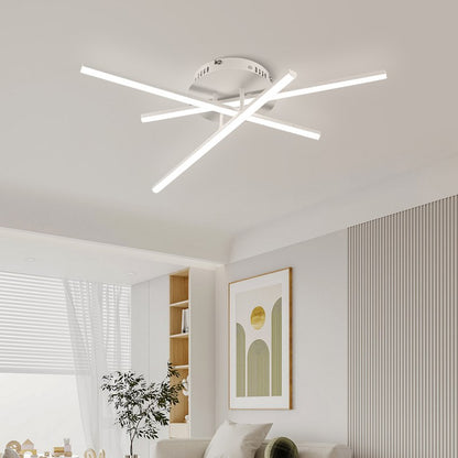 Lampara De Techo Blanca 3 Tiras Led Blanco