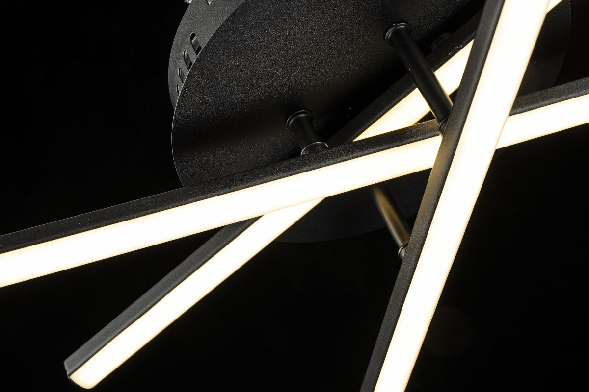 Lampara de techo LED 3 Lineas Led Negro