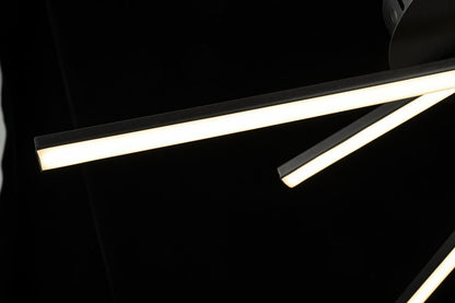 Lampara de techo LED 3 Lineas Led Negro