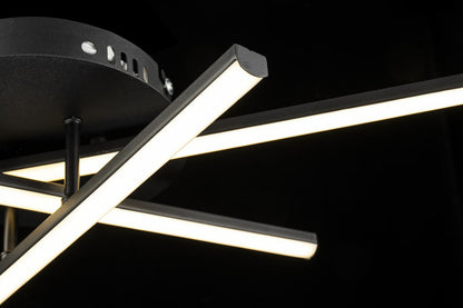 Lampara de techo LED 3 Lineas Led Negro
