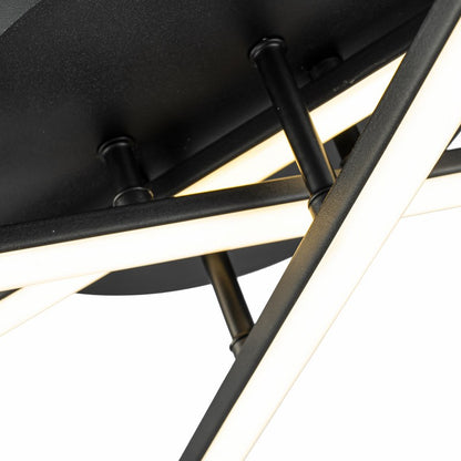Lampara de techo LED 3 Lineas Led Negro
