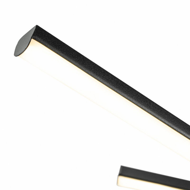 Lampara de techo LED 3 Lineas Led Negro