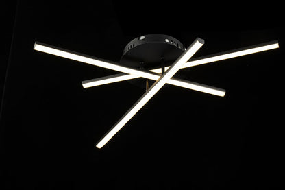 Lampara de techo LED 3 Lineas Led Negro