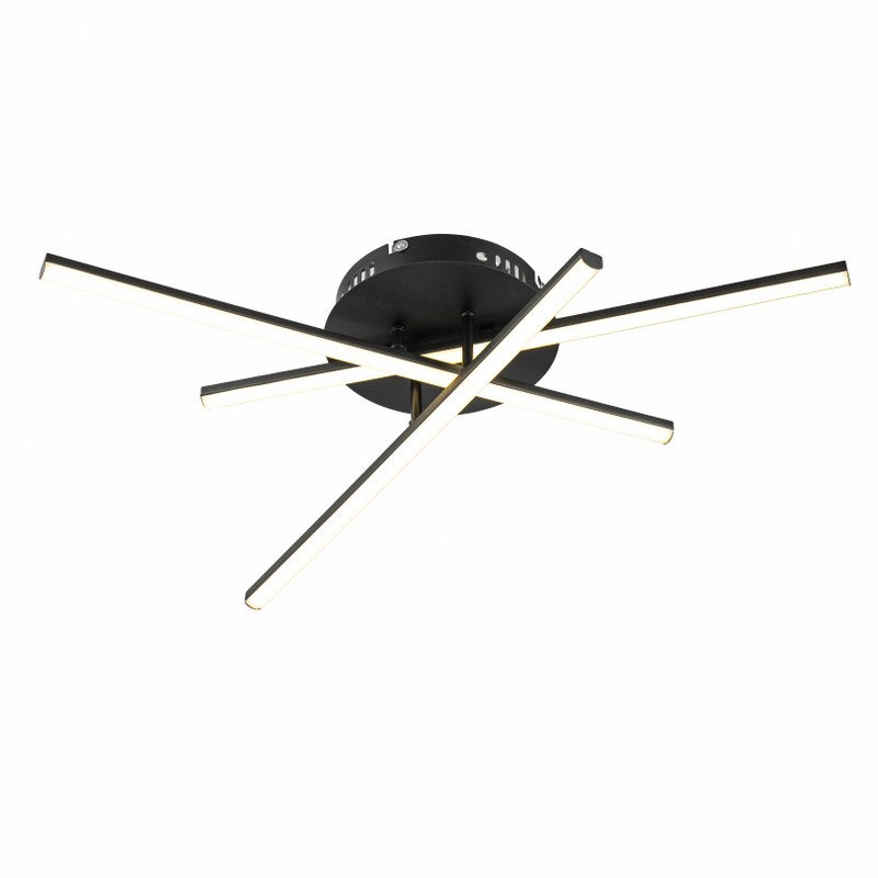 Lampara de techo LED 3 Lineas Led Negro