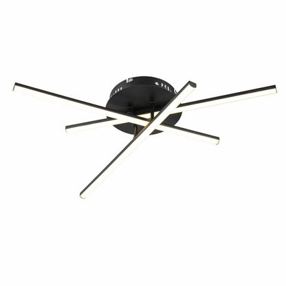 Lampara de techo LED 3 Lineas Led Negro