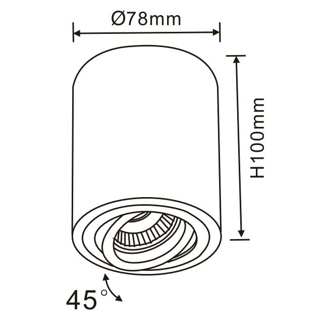 Downlight RONDO FL802-1C BLACK