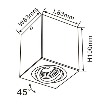 Downlight CUADRO FL804-1C BLACK