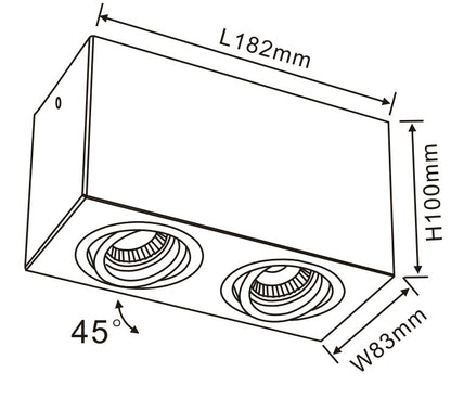 Downlight CUADRO FL804-2C BLACK