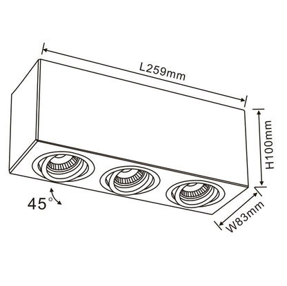 Downlight CUADRO FL804-3C BLACK