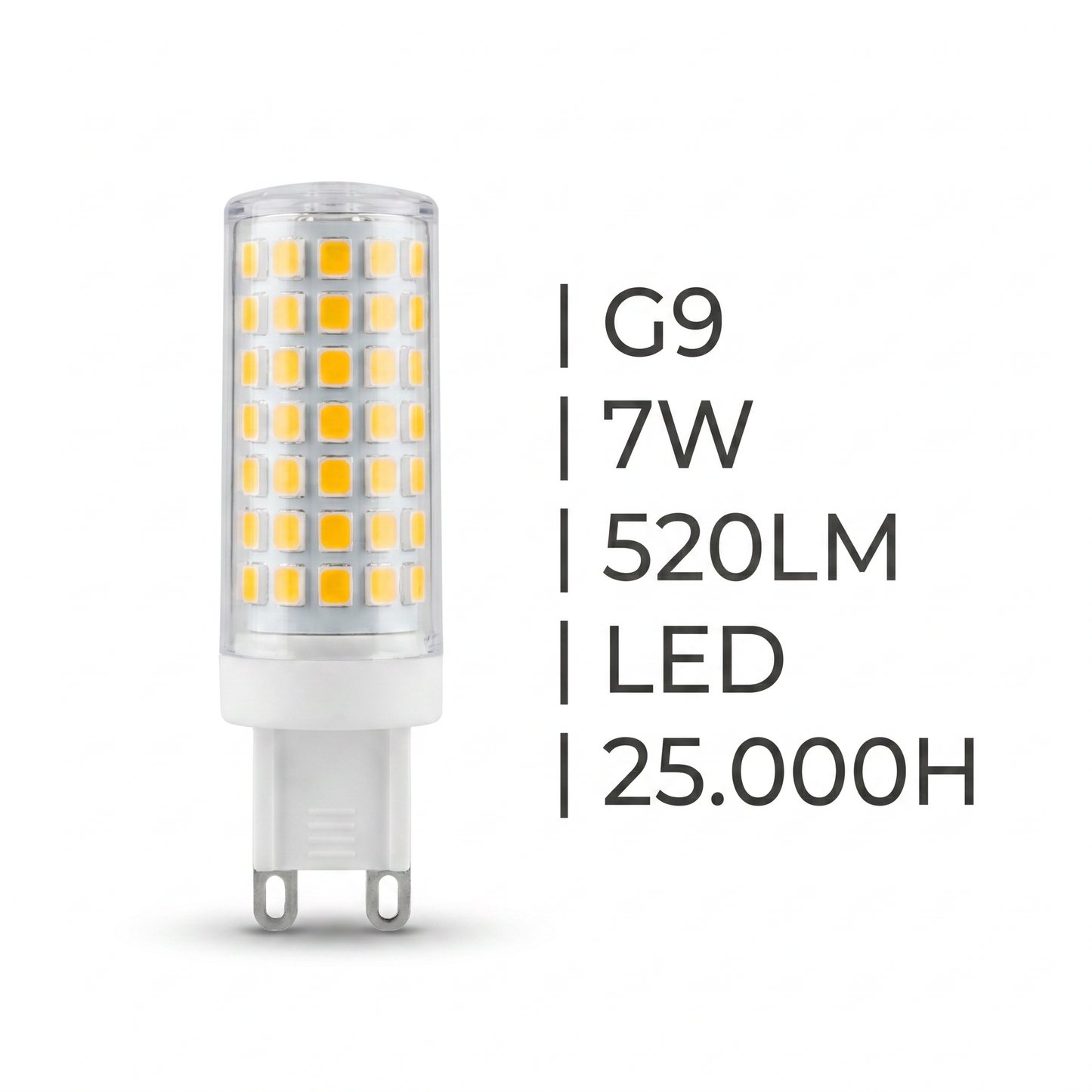 VL-G9 LED 7W 3000K 520LM LUZ CALIDA