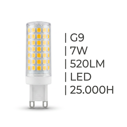 VL-G9 LED 7W 3000K 520LM LUZ CALIDA