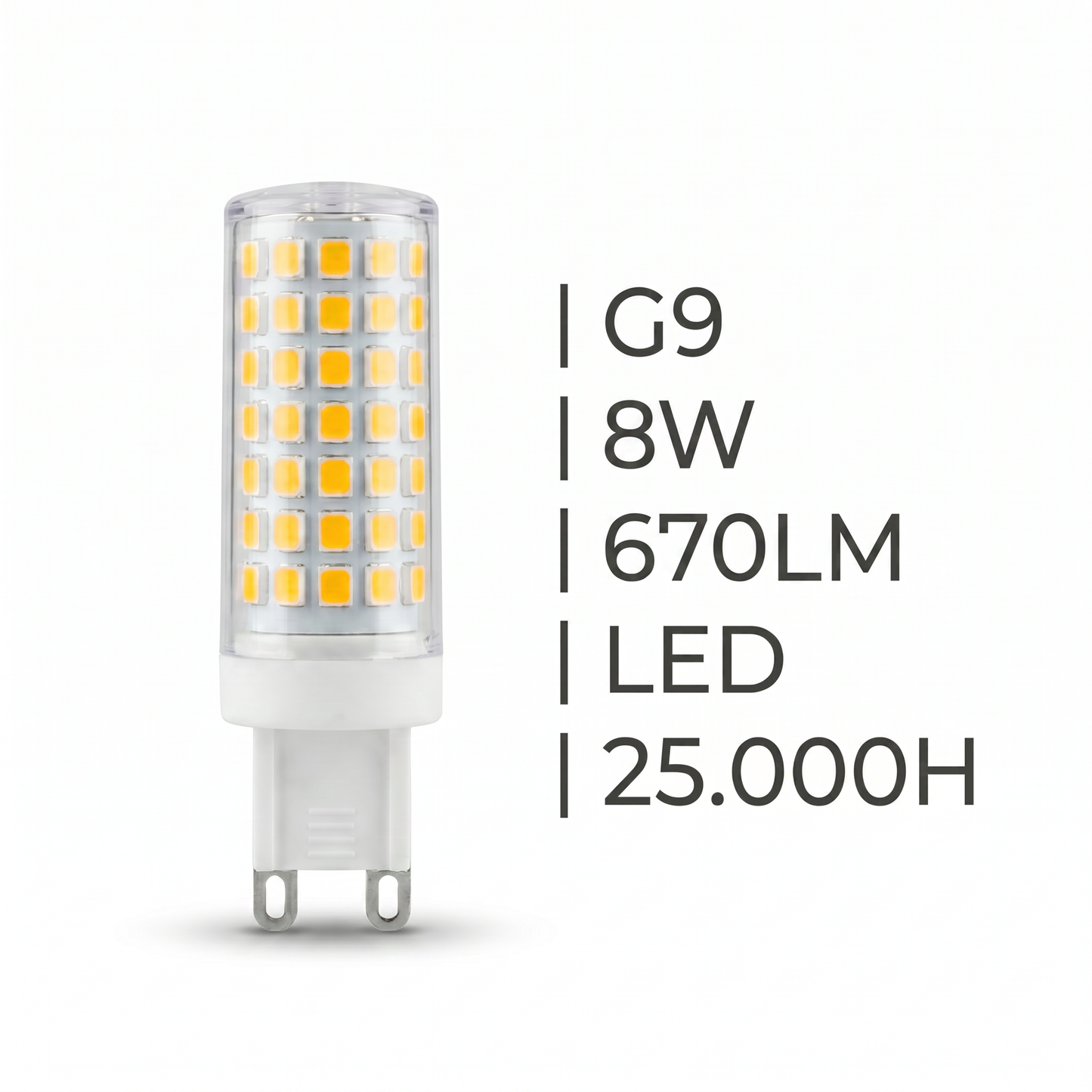 VL-G9 LED 8W 4000K 670LM LUZ NATURAL
